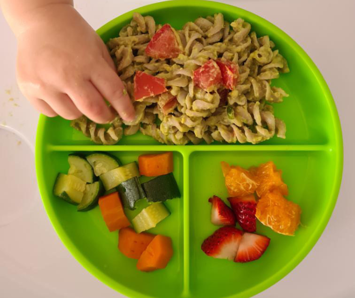 Photo of food on the green plate Photo of food on the green plate